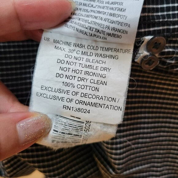 SMOG Men's Button Down Check 100% Cotton Shirt - Size Large - Picture 9 of 11